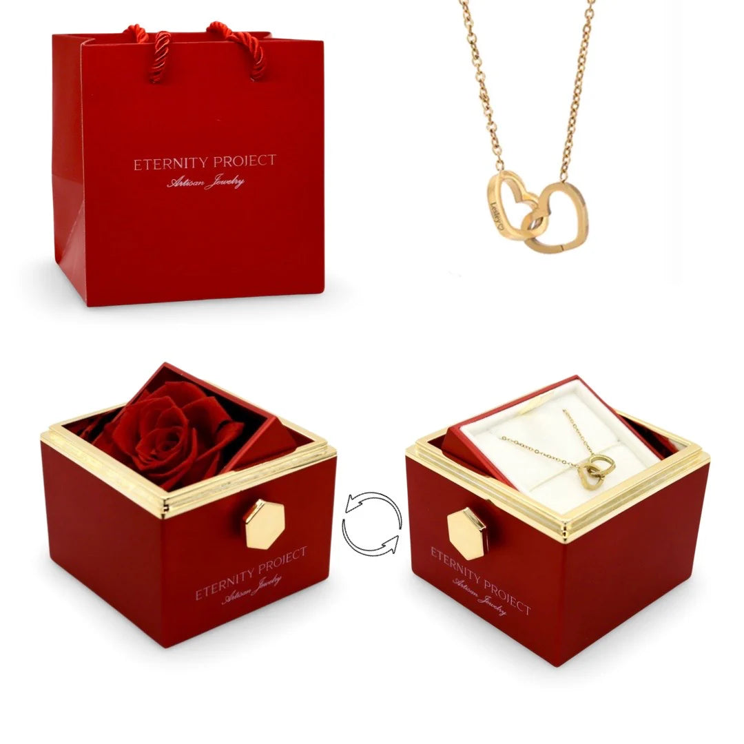 Eternal rose necklace